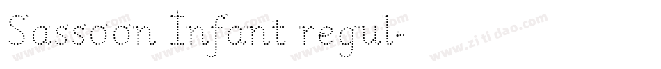 Sassoon Infant regul字体转换